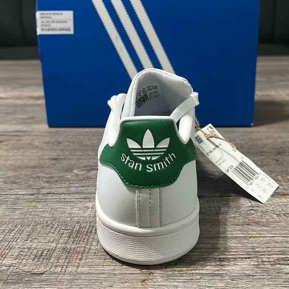 NWT Adidas Originals Stan Smith Women's Shoes - White/Green - Q47226 - Picture 6 of 9